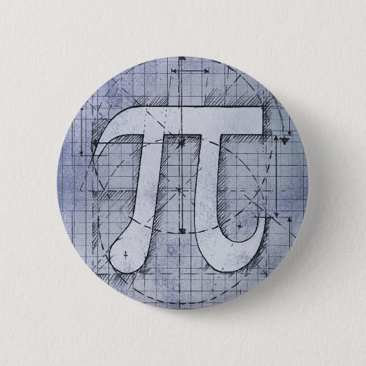 Pi-nummertekening Ronde Button 5,7 Cm (Voorkant)