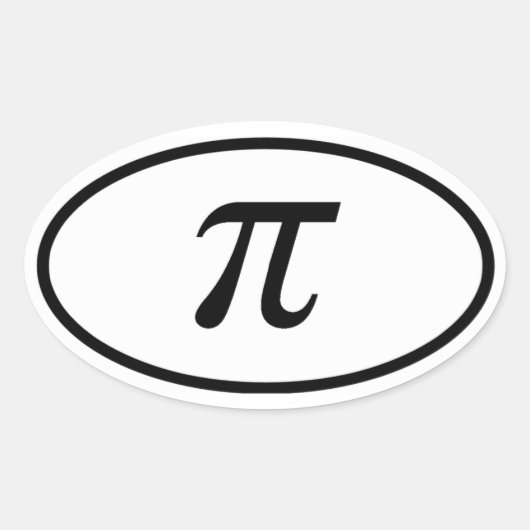 Pi Ovale Sticker (Voorkant)