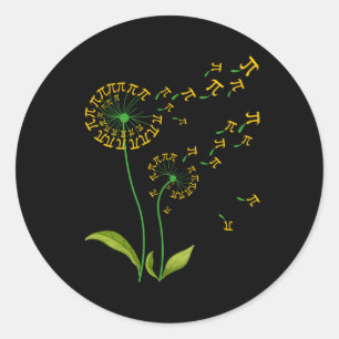 Pi Paardenbloem Pi Dag Paardenbloem 3.14 Pi Nummer Ronde Sticker