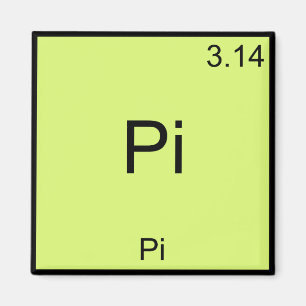 Pi - Pi Grappig Wiskunde Element Chemie T-Shirt Magneet