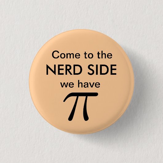 PI-pins - PEACH Ronde Button 3,2 Cm (Voorkant)