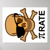 Pi Pirate Funny Math Geometry Poster Geek Nerd (Devant)