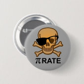 Pi Pirate Funny maths Géométrie Bouton Badge Pin (Devant & derrière)