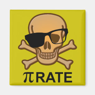 Pi Pirate Funny Wiskunde Geometry Fridge Magnet Ne Magneet