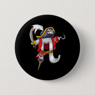 Pi Pirate Shirt Cool Pi Wiskunde Liefhebbers Funny Ronde Button 5,7 Cm