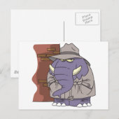 PI private oogspionage sneaky olifant Briefkaart (Voorkant / Achterkant)