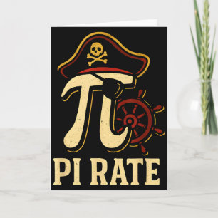 Pi Rate Grappige Wiskunde Piraat Pi Dag 3.14 Leraa Kaart