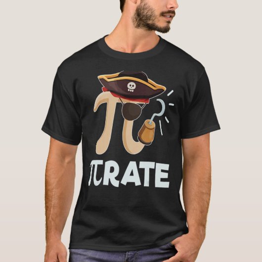 Pi rate Pi Day Mathematicus Wiskunde Geek Pirate T-shirt (Voorkant)