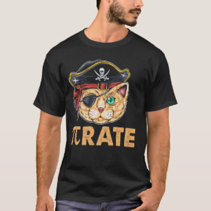 Pi Rate Piraat Kat Grappige Wiskunde Liefhebbers K T-shirt