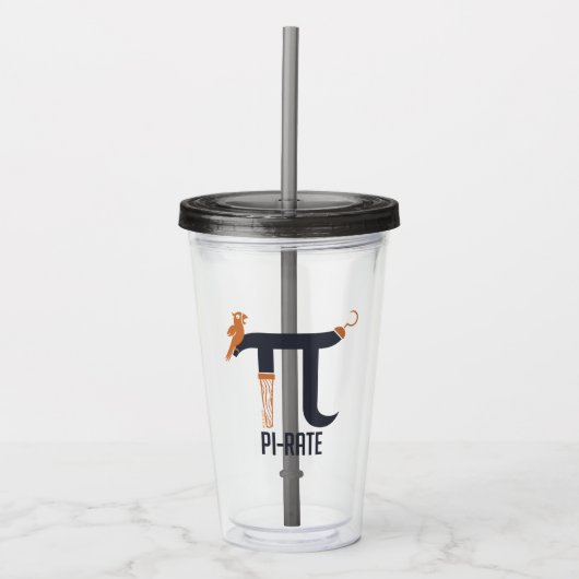 Pi-rate symbool acryl drinkbeker (Voorkant)