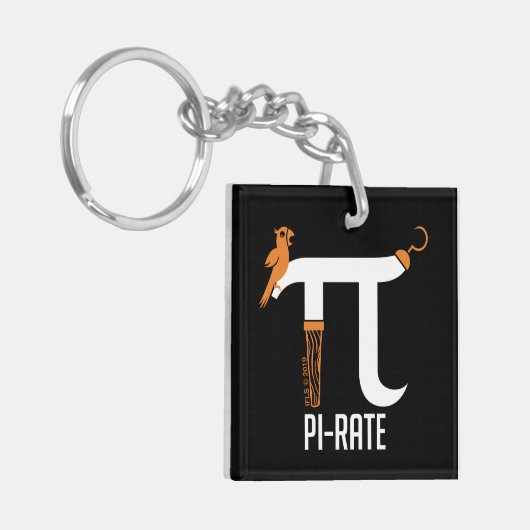 Pi-rate symbool sleutelhanger (Voorkant Links)