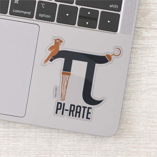 Pi-rate symbool sticker (Detail)