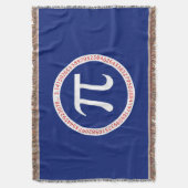 Pi Ring op Navy Blue Deken (Voorkant Verticaal)
