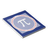 Pi Ring op Navy Blue Notitieblok (Schuin)