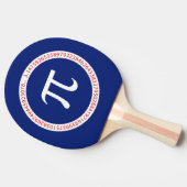 Pi Ring op Navy Blue Tafeltennisbatje (Zijkant)