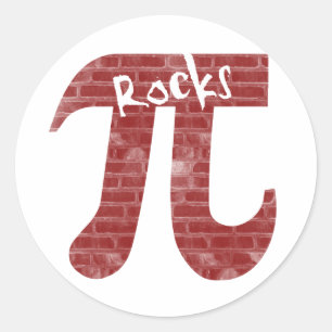 Pi Rocks Ronde Sticker