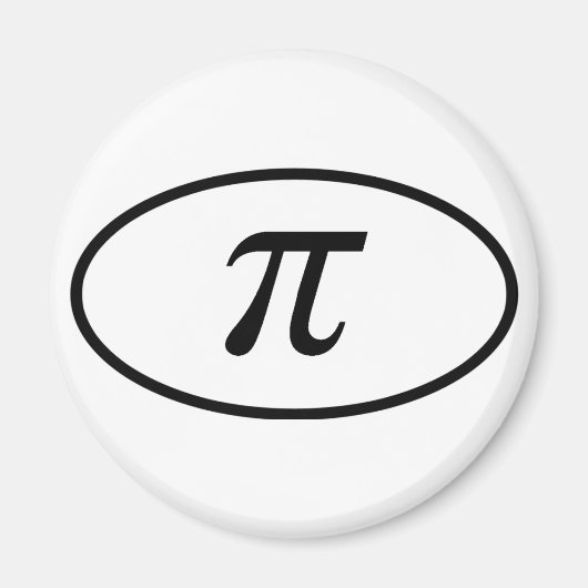 Pi Round Magnet Magneet (Voorkant)