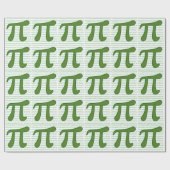 Pi Sequence Wiskunde Geek Green Cadeaupapier (Vlak)