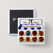 Pi Shop Vierkante Button 5,1 Cm (Voorkant /achterkant)