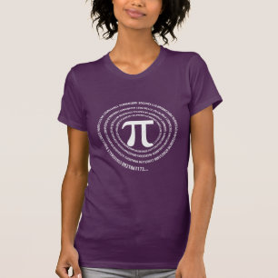 Pi Sign Sequence Spiral Design T-shirt