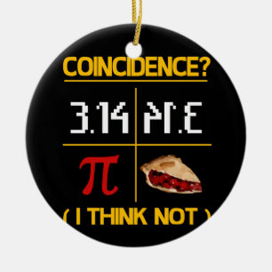 Pi staat gelijk aan incidentie Wiskunde Pun Pi Dag Keramisch Ornament