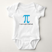 Pi Symbol, ik kan een irrationele Baby Creeper zij Romper (Voorkant)