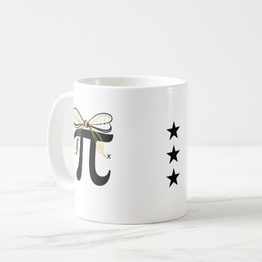 Pi Symbol Mug - Minimalist Math Pi Day Coffee Cup  (Devant gauche)