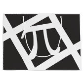Pi Symbole noir et blanc sac cadeau graphique (Devant)