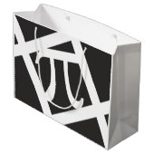 Pi Symbole noir et blanc sac cadeau graphique (Dos Angle)