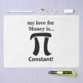 Pi Symbool Grappig Mijn liefde voor geld is Pi Sym Tissuepapier (Craft)