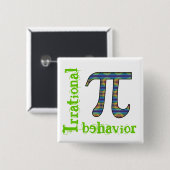 Pi Symbool Irrationeel Gedrag Pin Vierkante Button 5,1 Cm (Voorkant /achterkant)