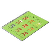 Pi Symbool Menu Schattige Wiskundeleraar Notitieboek (Linkerzijde)