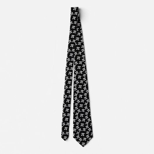 Pi Symbool Pattern Black White Modern Stropdas (Achterkant)