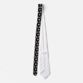 Pi Symbool Pattern Black White Modern Stropdas (Achterkant)