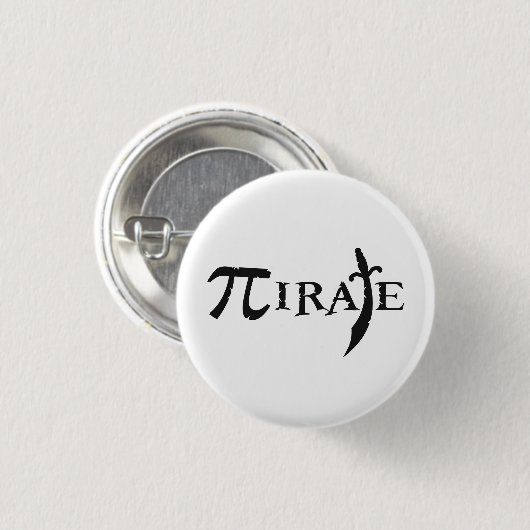 Pi-symbool Pirate Ronde Button 3,2 Cm (Voorkant /achterkant)
