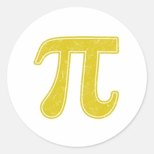 Pi-symbool Ronde Sticker (Voorkant)