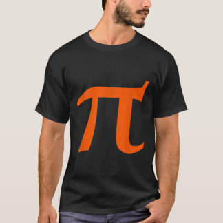 Pi-symbool shirt oranje dag wiskunde leraar