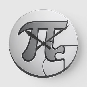 Pi Symbool T-shirt - Minimalistisch wiskunde Pi-da Ronde Klok