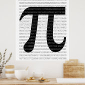 Pi-symbool van de wiskunde poster (Keuken)