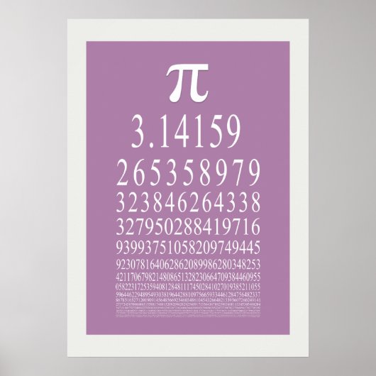 Pi-symbool Veel cijferige code Poster (Voorkant)