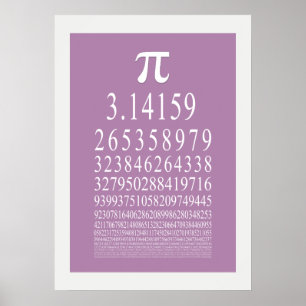 Pi-symbool Veel cijferige code Poster