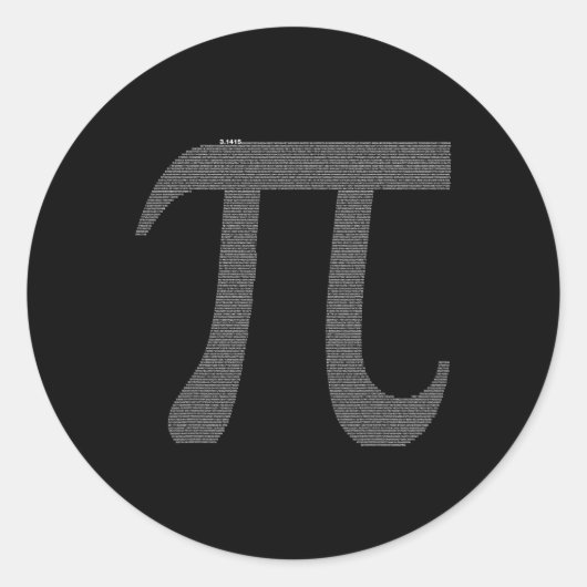 Pi-teken met 10 ronde sticker (Voorkant)