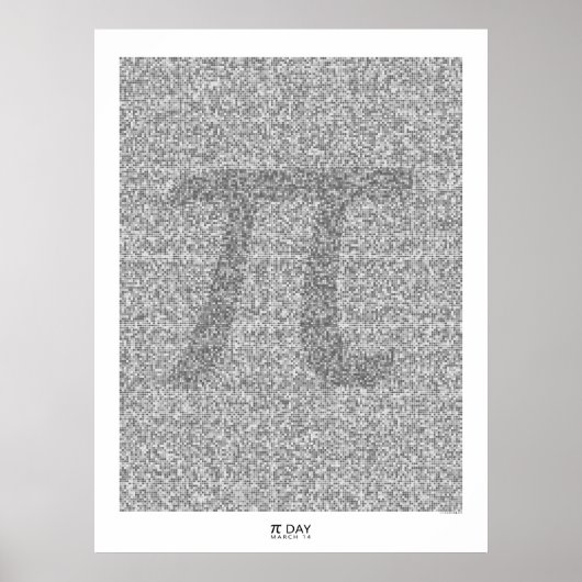 Pi tot op 31.415e decimaal met grote Pi Poster (Voorkant)