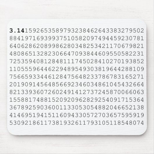 Pi-viering 3,14 Pi-dag Muismat (Voorkant)