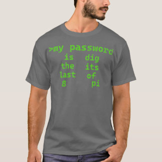 PI-wachtwoord T-shirt