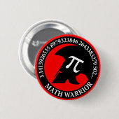 Pi Warrior Ronde Button 5,7 Cm (Voorkant /achterkant)