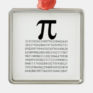 pi-wiskunde metalen ornament