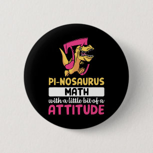 Pi Wiskunde Wiskunde Dinosaurus Dino Pi-dag Ronde Button 5,7 Cm
