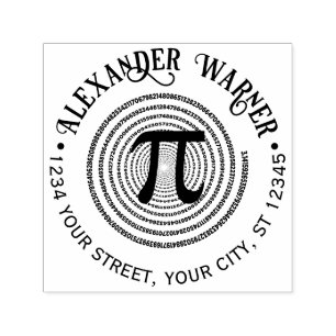 Pi Wiskundig Symbool Spiraal Griekse Letter Naam A Zelfinktende Stempel