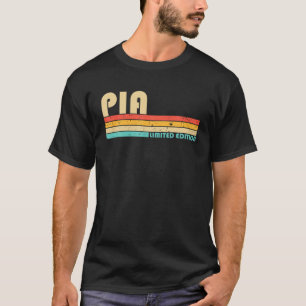 PIA Naam Persoonlijke Retro 80S 90S geboortedatum T-shirt